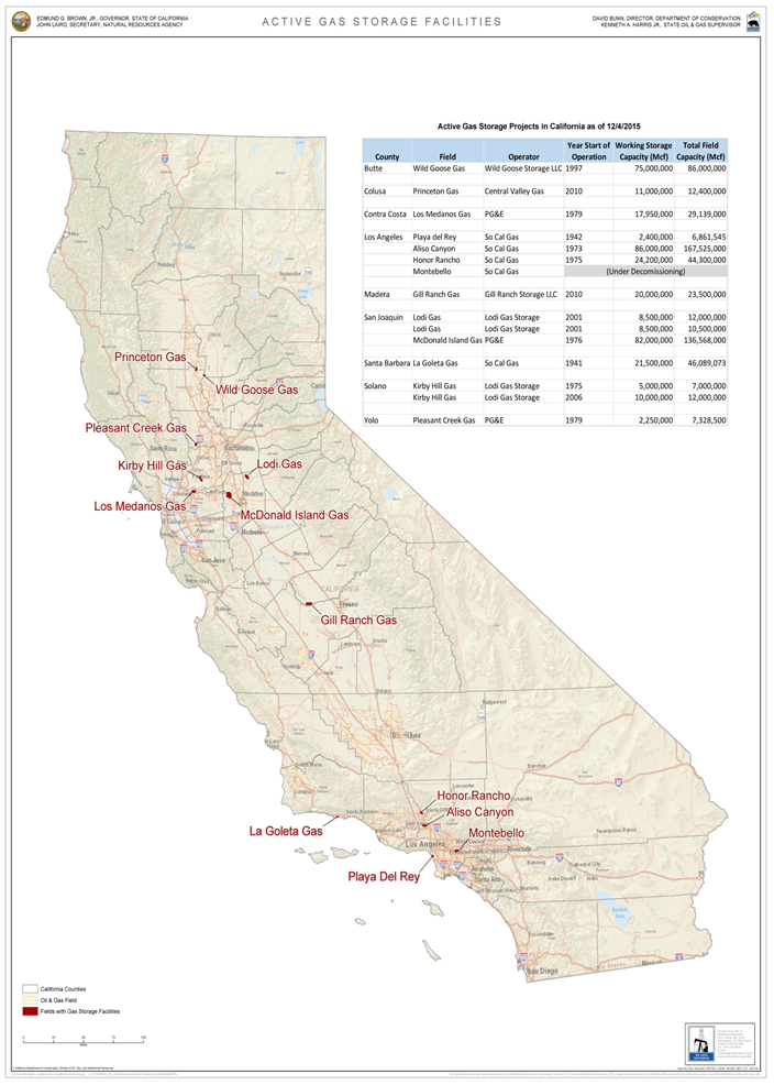 Natural Gas Storage Facilities