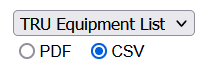 TRU Equipment List