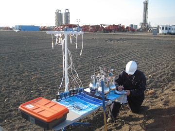 Air sampling station during WST.