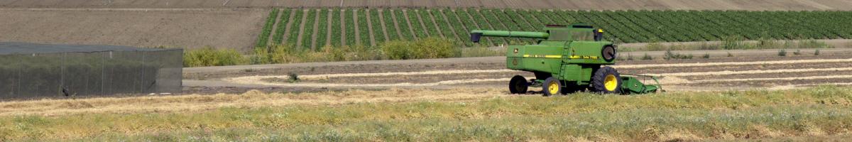 Agricultural vehicle operating in a field