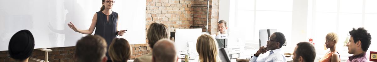 woman leading a training session