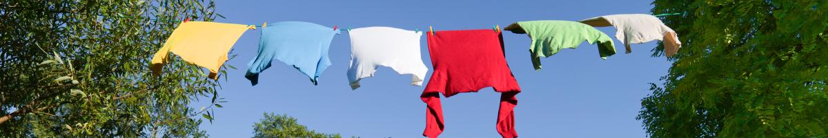 laundry hanging on the line