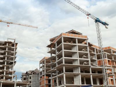 multi-story residential building under construction