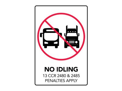 no idle sign for heavy-duty trucks