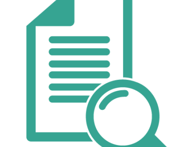 icon of a document with magnifying glass
