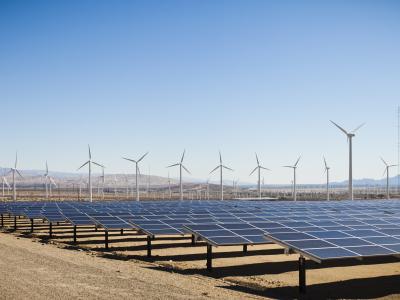 solar and wind farm