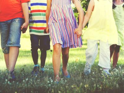 children holding hands