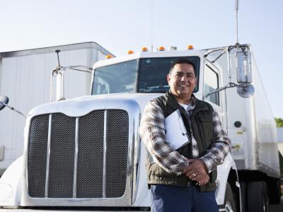 trucker with truck