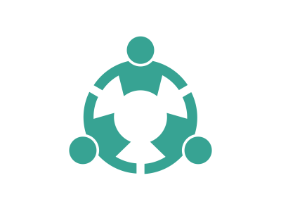nonprofit icon, three people in a circle